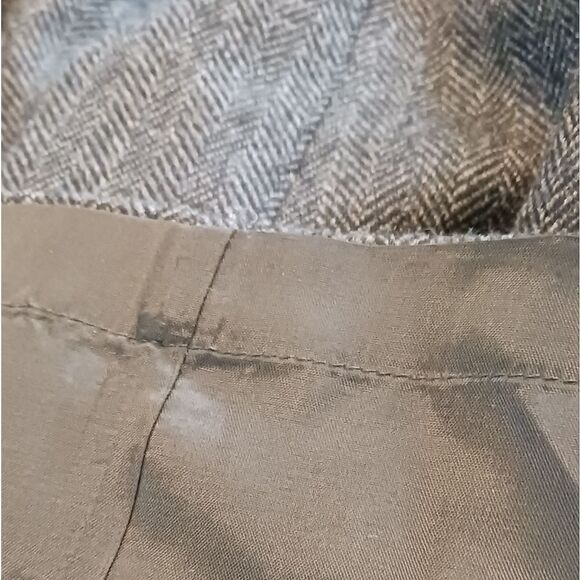 Lauren Ralph Lauren Wool Houndstooth Pants Trousers Charcoal Grey - Picture 8 of 10
